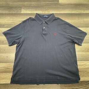 Polo Ralph Lauren Soft Touch Polo Shirt Mens XXL Navy‎ Blue 2XL Stretch EUC